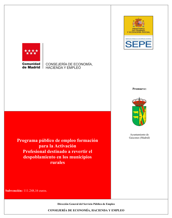 Cartel subvencion despoblamiento